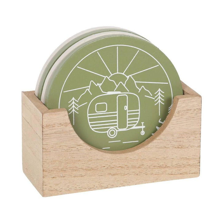 Happy Camper Coaster Set - Home Decor Emporium