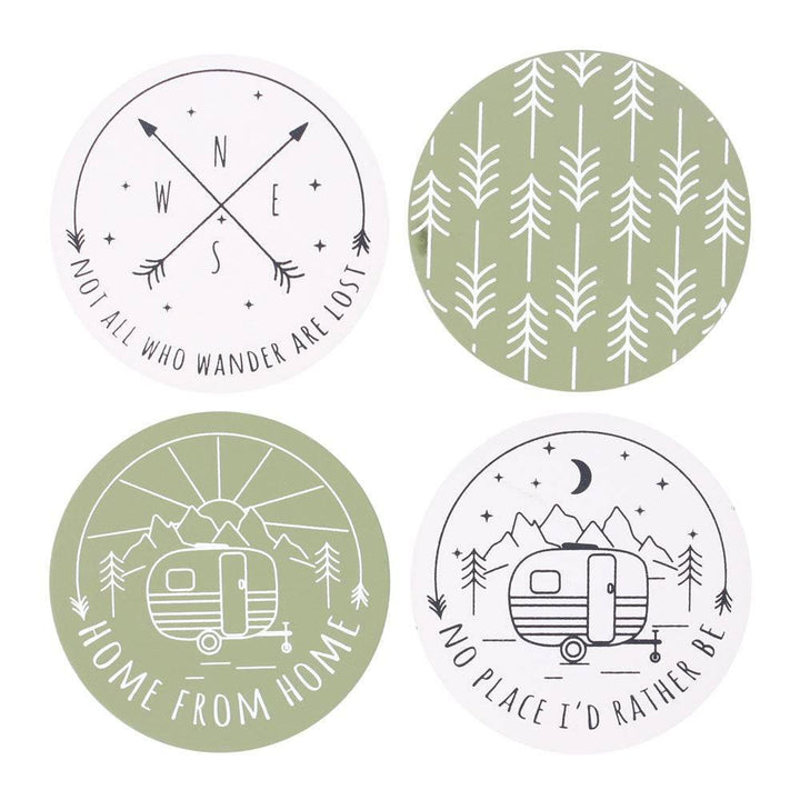 Happy Camper Coaster Set - Home Decor Emporium