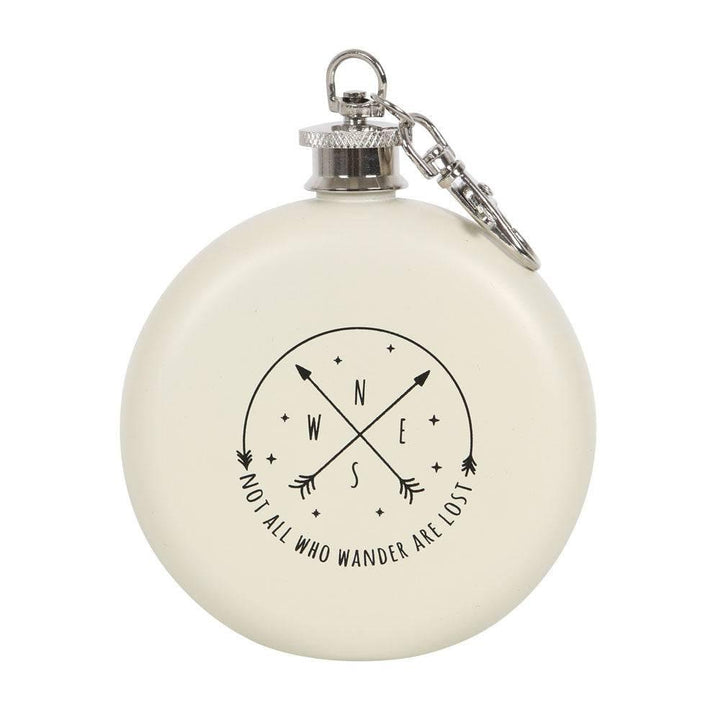 Happy Camper Hip Flask with Keyring - Home Decor Emporium