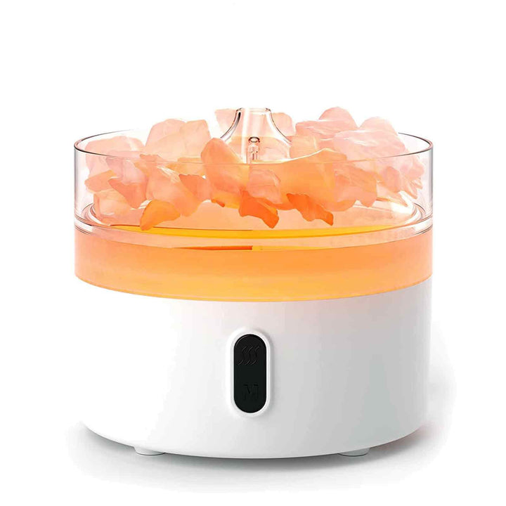 Himalayan Salt  Aroma Diffuser - Night Light - USB-C - Flame Effect (Salt not included) - Home Decor Emporium