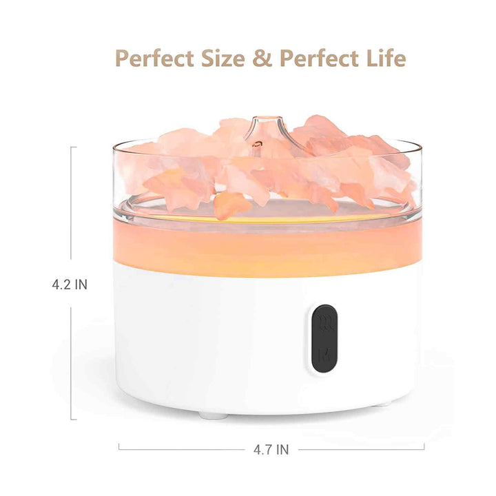 Himalayan Salt  Aroma Diffuser - Night Light - USB-C - Flame Effect (Salt not included) - Home Decor Emporium