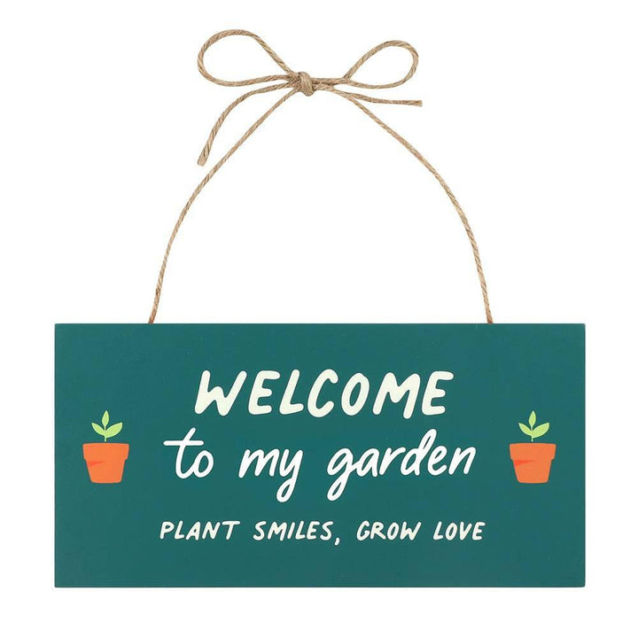 In the Garden Welcome Hanging Sign - Home Decor Emporium