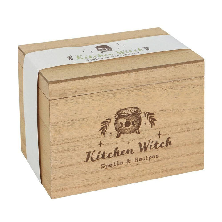 Kitchen Witch Wooden Recipe Box - Home Decor Emporium