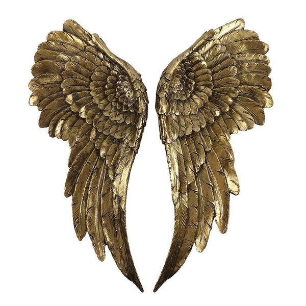 Large Antique Gold Angel Wings - Home Decor Emporium