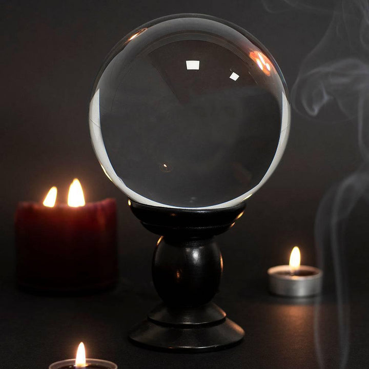 Large Clear Crystal Ball on Stand - Home Decor Emporium