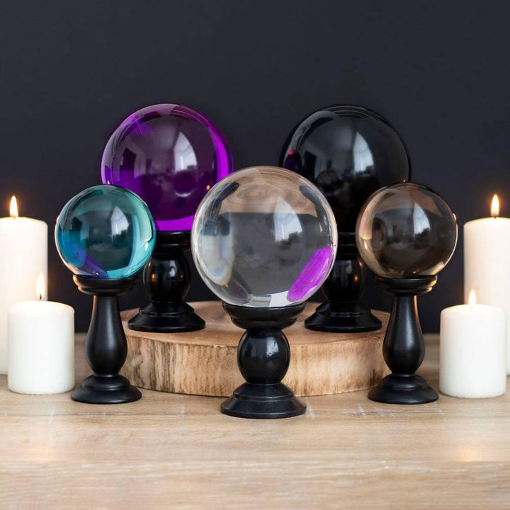 Large Clear Crystal Ball on Stand - Home Decor Emporium