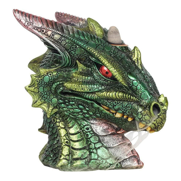 Large Green Dragon Head Backflow Incense Burner - Home Decor Emporium