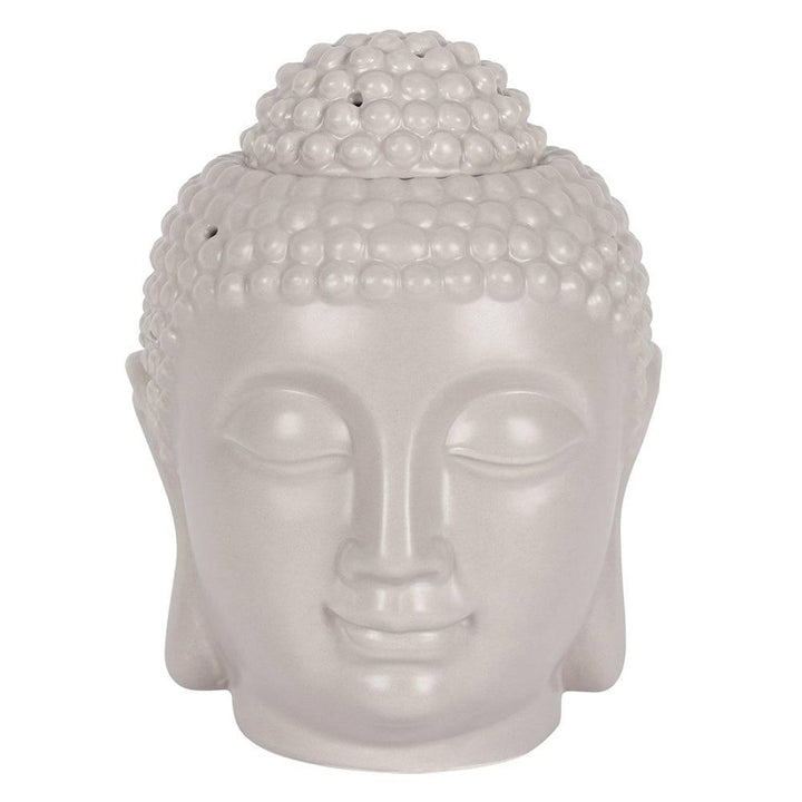 Large Grey Buddha Head Oil Burner - Home Decor Emporium