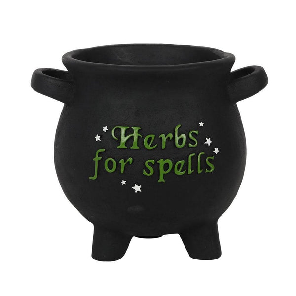 Large Herbs For Spells Cauldron Plant Pot - Home Decor Emporium