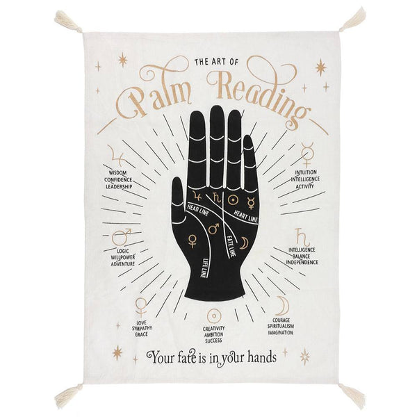 Large Palm Reading Wall Tapestry - Home Decor Emporium