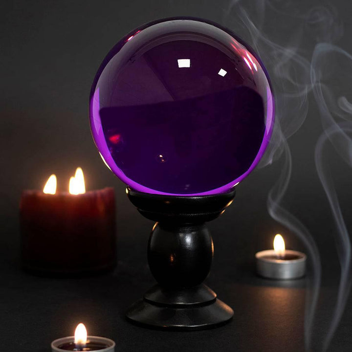 Large Purple Crystal Ball on Stand - Home Decor Emporium