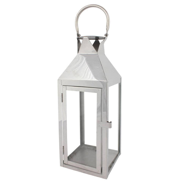 Large Silver Lantern - Home Decor Emporium