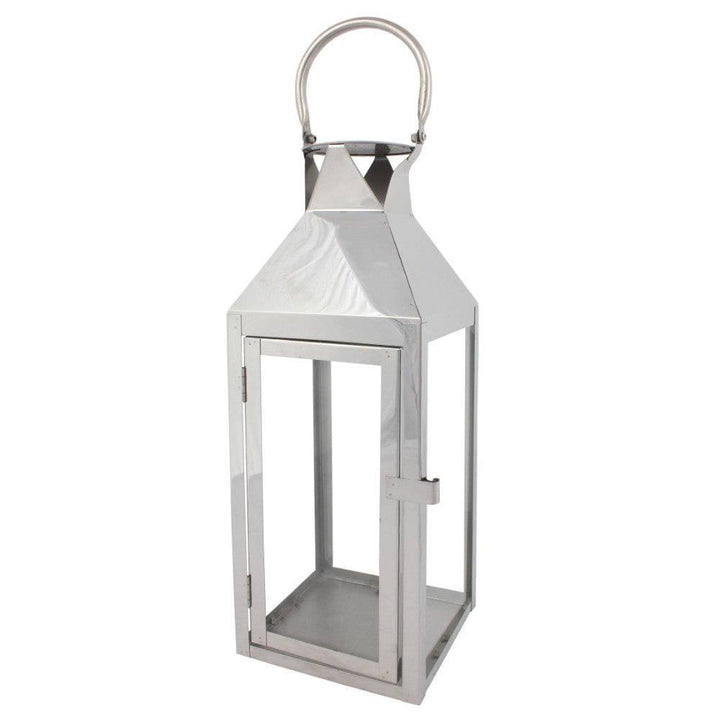 Large Silver Lantern - Home Decor Emporium