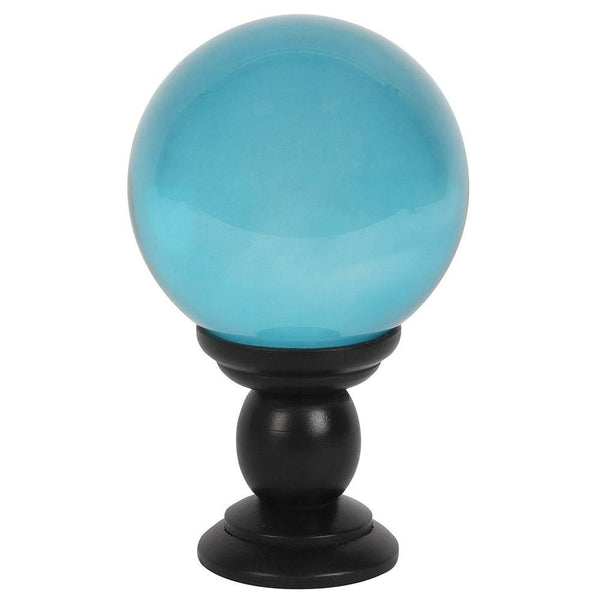 Large Teal Crystal Ball on Stand - Home Decor Emporium