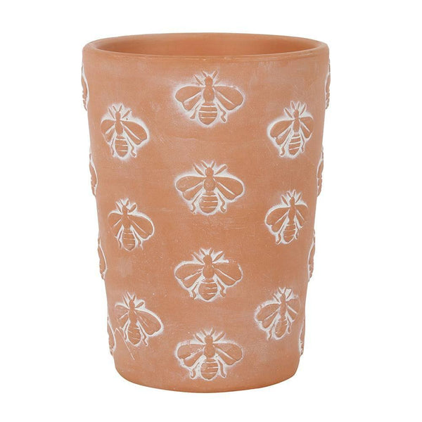 Large Terracotta Bee Pattern Plant Pot - Home Decor Emporium