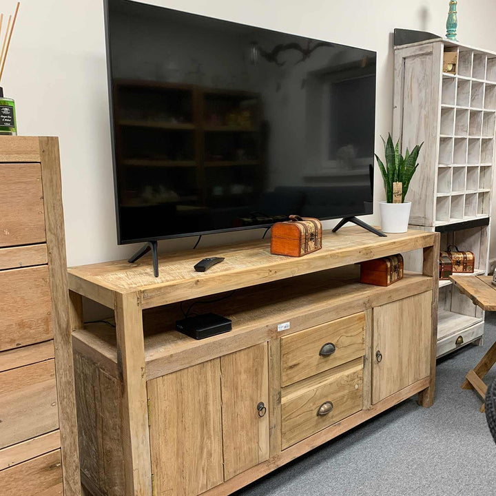 Large TV Stand - Recycled Wood - Home Decor Emporium