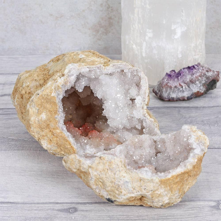 Large White Quartz Geode - Home Decor Emporium