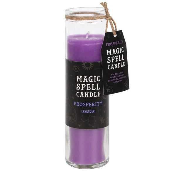 Lavender 'Prosperity' Spell Tube Candle - Home Decor Emporium