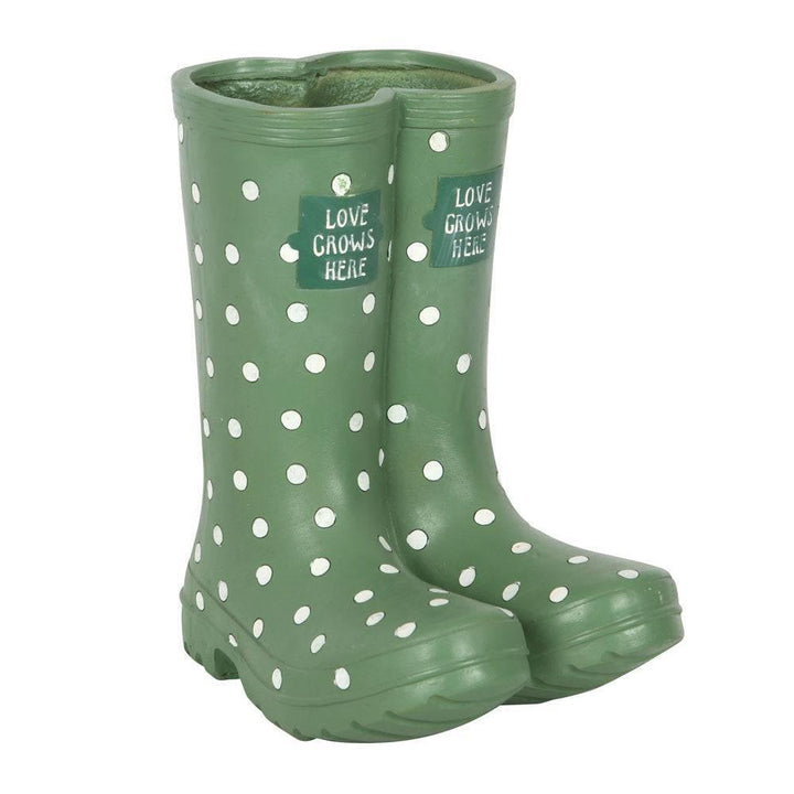 Light Green Welly Boot Planter - Home Decor Emporium