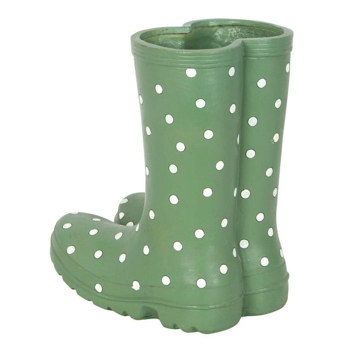 Light Green Welly Boot Planter - Home Decor Emporium