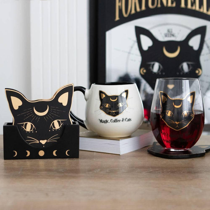 Magic, Coffee &amp; Cats Rounded Mug - Home Decor Emporium