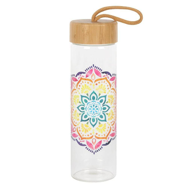 Mandala Reusable Glass Water Bottle - Home Decor Emporium