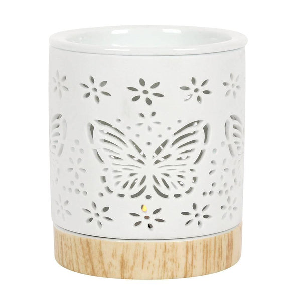 Matte Ceramic Butterfly Oil Burner - Home Decor Emporium