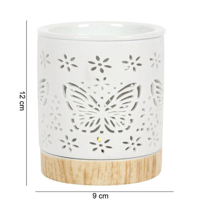 Matte Ceramic Butterfly Oil Burner - Home Decor Emporium