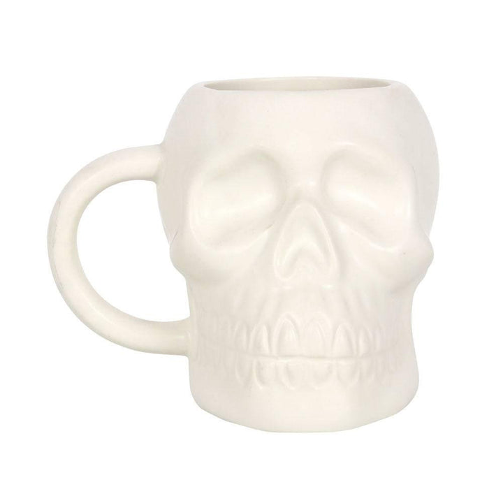 Matte White Skull Mug - Home Decor Emporium