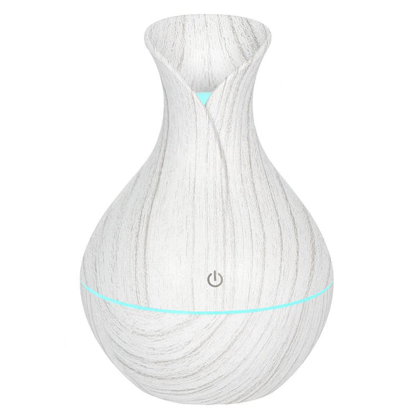 Medium White Grey Grain Electric Aroma Diffuser - Home Decor Emporium