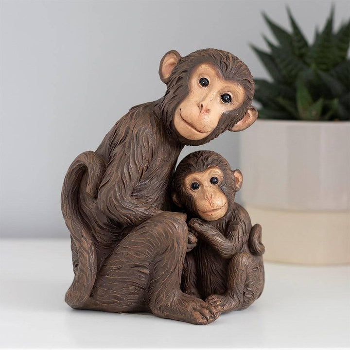 Monkey Mother and Baby Ornament - Home Decor Emporium