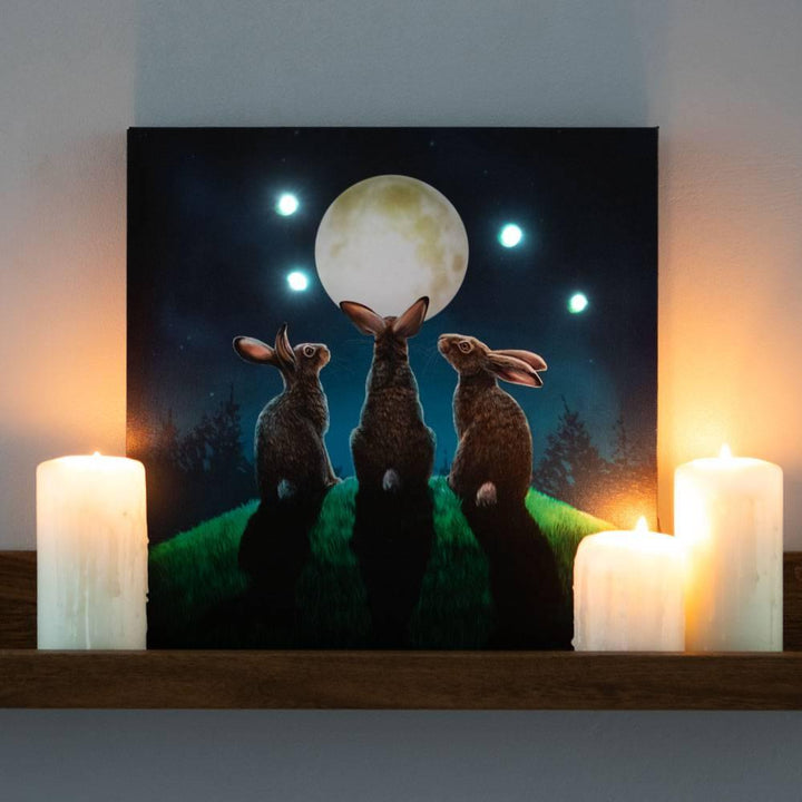 Moon Shadows Light Up Canvas Plaque by Lisa Parker - Home Decor Emporium