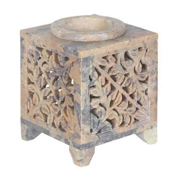 Moroccan Arch Cutout Soapstone Oil Burner - Home Decor Emporium