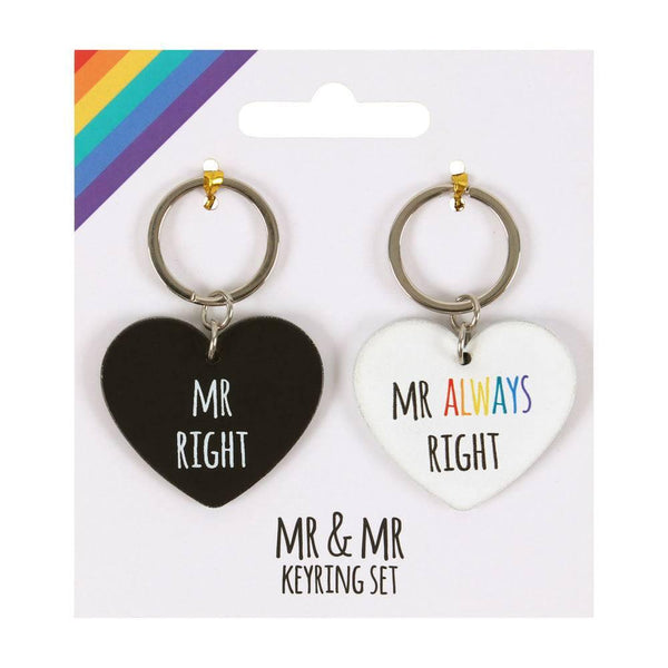 Mr and Mr Right Keyring Set - Home Decor Emporium