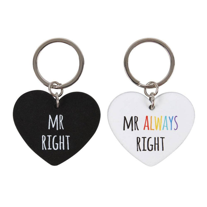 Mr and Mr Right Keyring Set - Home Decor Emporium