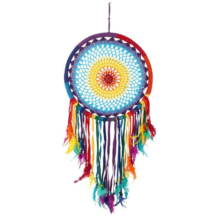 Multicolour Crochet Feather Dreamcatcher - Home Decor Emporium