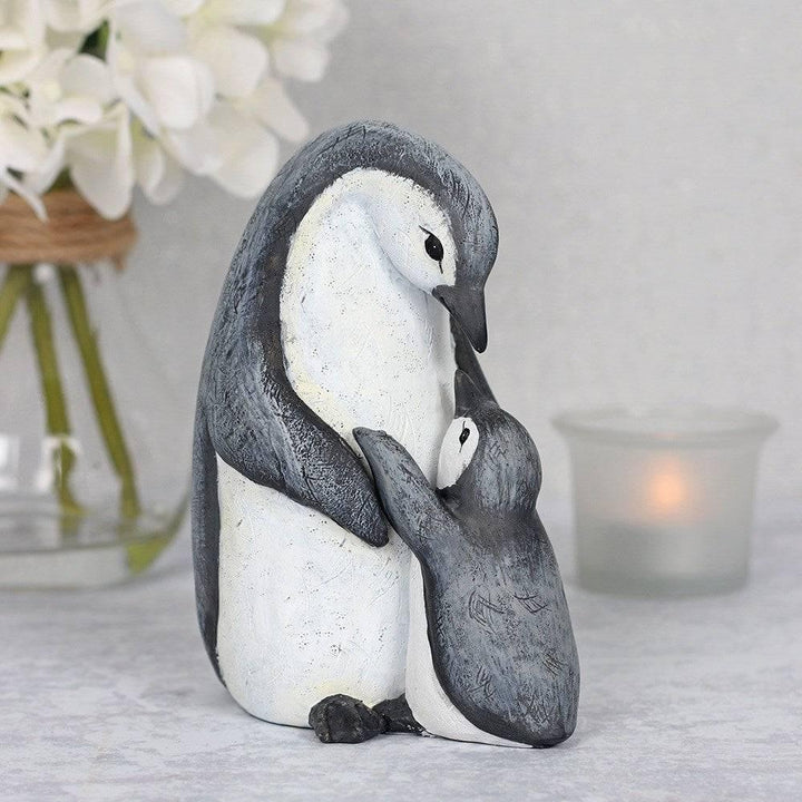 Mum Waddle I Do Without You Heartwarming Penguin Mother and Child Ornament - Home Decor Emporium