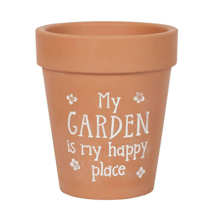 My Garden Is My Happy Place Terracotta Plant Pot - Home Decor Emporium