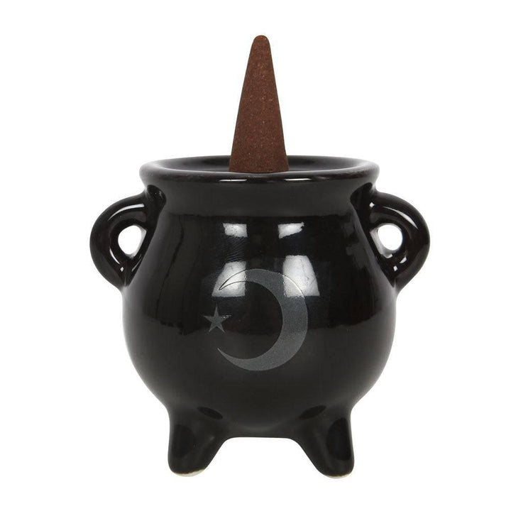 Mystical Moon Cauldron Ceramic Incense Holder - Home Decor Emporium