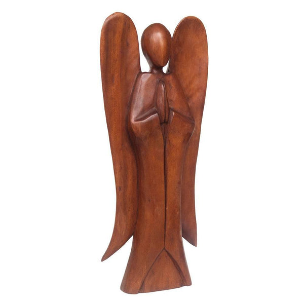 Natural Acacia Wood Angel - Home Decor Emporium