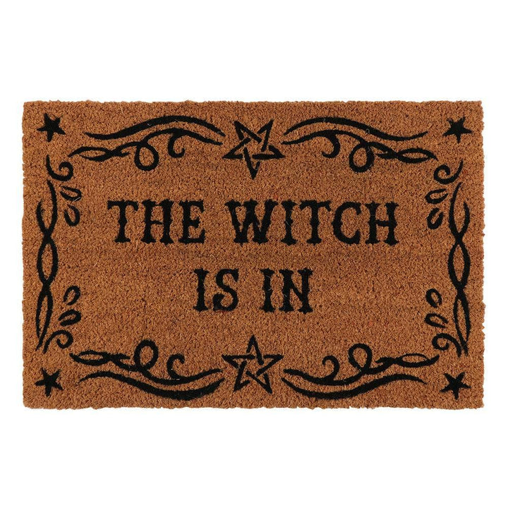 Natural The Witch Is In Doormat - Home Decor Emporium