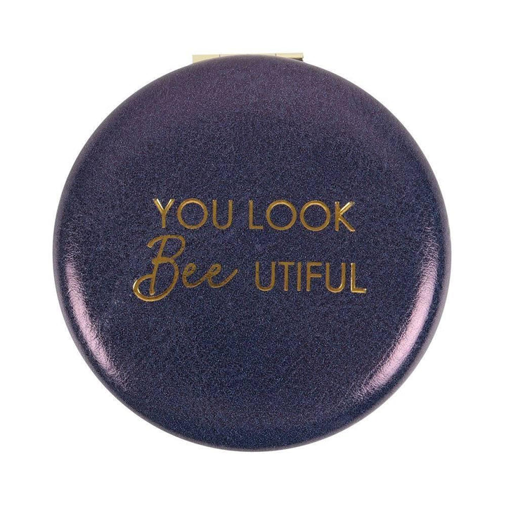 Navy Bee Compact Mirror - Home Decor Emporium