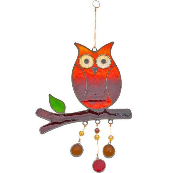 Owl On A Branch Suncatcher - Home Decor Emporium