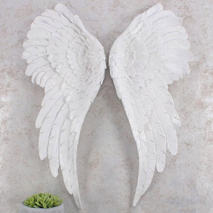 Pair of Large Glitter Angel Wings - Home Decor Emporium