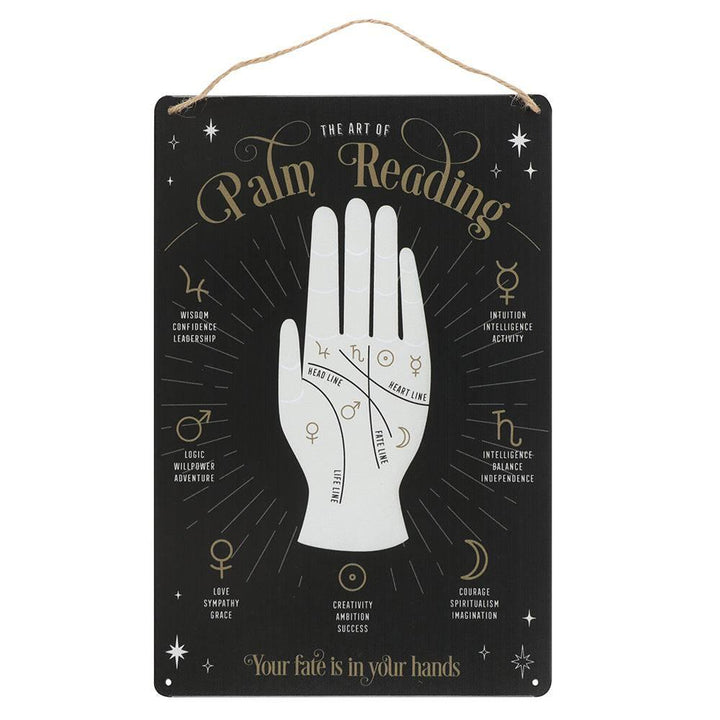 Palm Reading Metal Sign - Home Decor Emporium