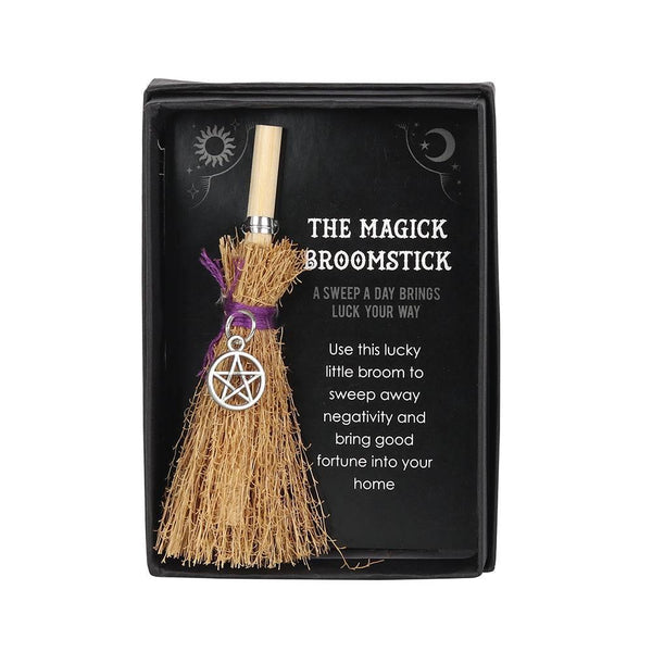 Pentagram Mini Magick Broomstick - Home Decor Emporium