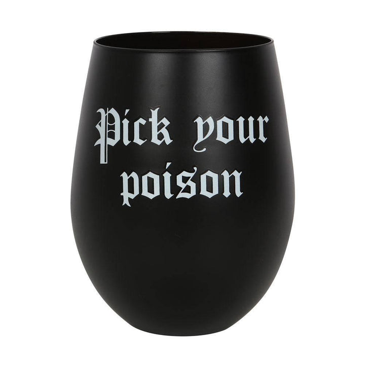 Pick Your Poison Stemless Wine Glass - Home Decor Emporium