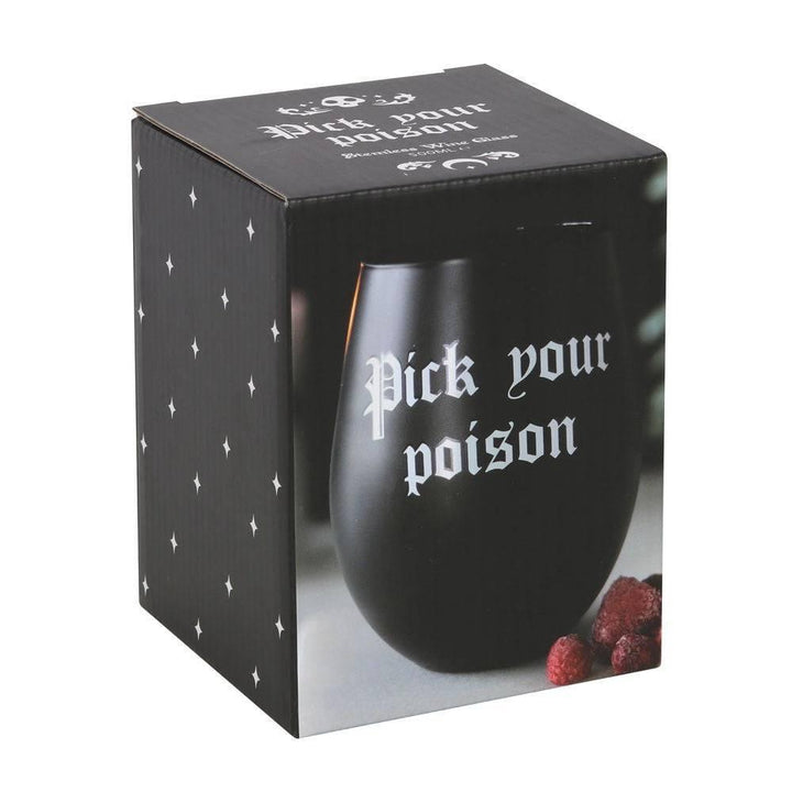 Pick Your Poison Stemless Wine Glass - Home Decor Emporium