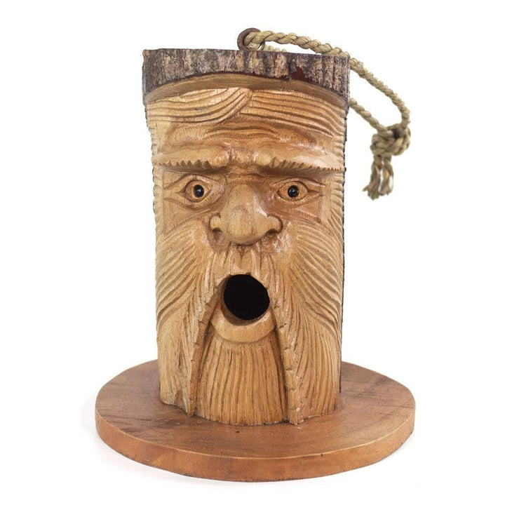 Pine Wood Green Man Bird House - Home Decor Emporium