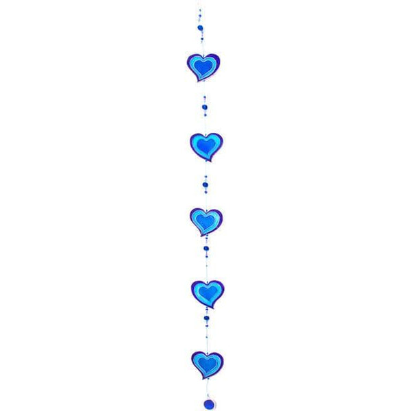 Purple & Blue String Of Hearts - Home Decor Emporium